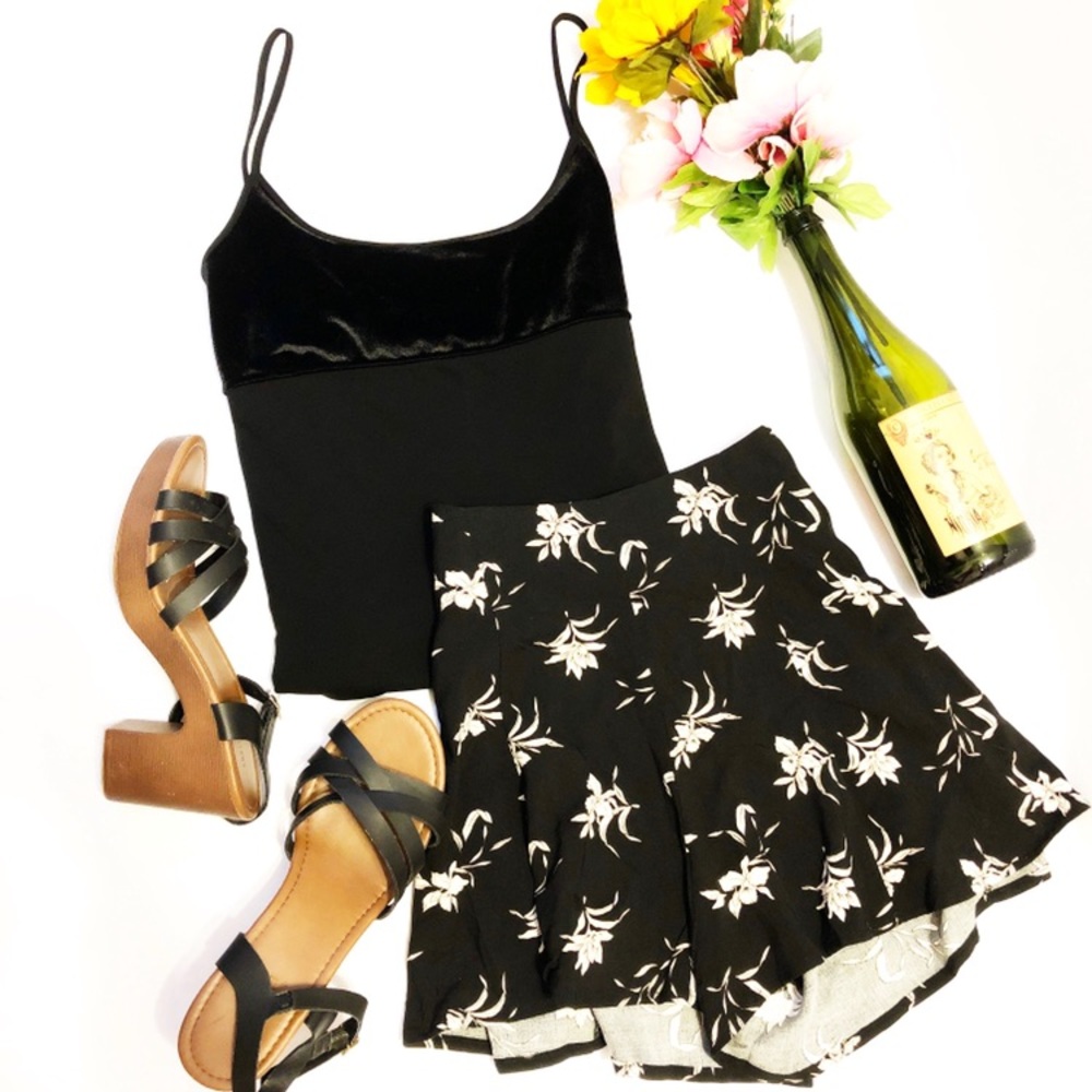 Armani Exchange Black Velvet Tank Top
